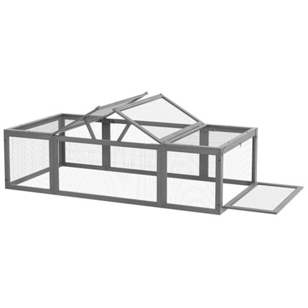 Rootz Freewheel -kotelo - Kanin ulkokäyttöinen - Pienin eläinhäkki - Talvikestävä - Kestävä FIR Wood - 180cm x 90cm x 48 cm