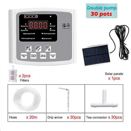 Intelligent Drip Irrigation Water Pump Timer System Garden Automatic Watering Device Solar Energy Charging Potted Plant