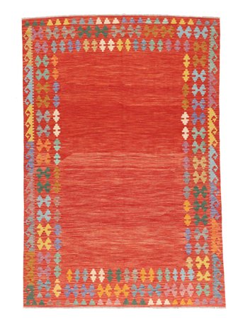 Tribal Kilim Afghan Old Style Tappeto 207X302 Lana