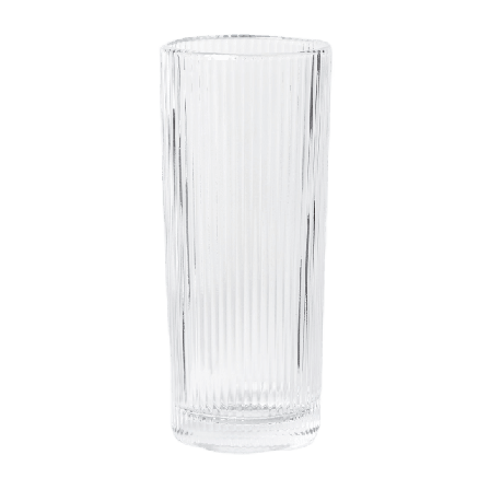 Åhléns Home Long drink-glas PLISSÉ 22 cl, 6-pack Cocktail- & drinkglas Transparant ONESIZE