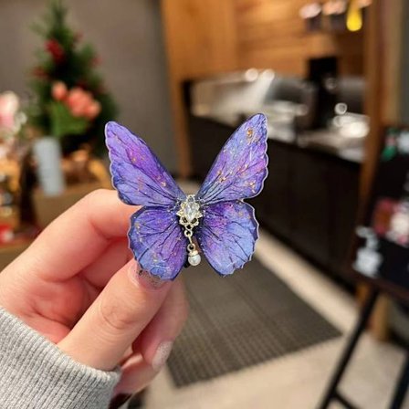 Butterfly Hårnålar Söta Hårklämmor LILA
