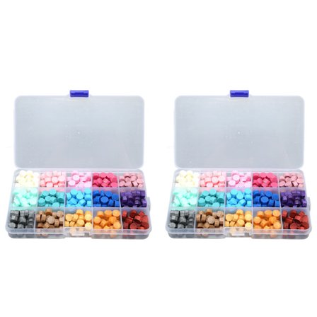 15 Farve Voksperler til Forsegling Nem Smeltning Hurtigtørrende Ottekantet Stempelvoks til Kort