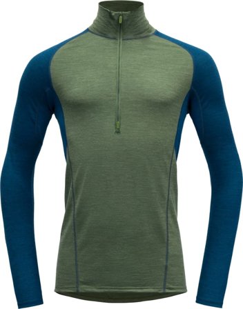 Devold Running Man Zip Neck Men long-sleeved training tops Green L