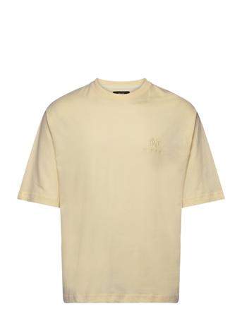 Heavy Dye Tony Tee T-shirts Short-sleeved Gul Mads Nørgaard*Betinget Tilbud