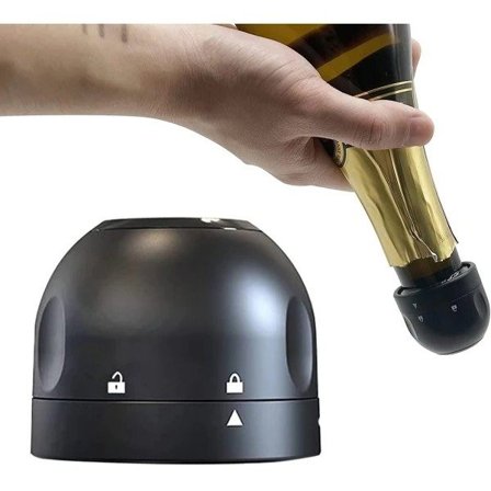 IC Champagne / Vakuumforsegler - Stopper Svart Champagne