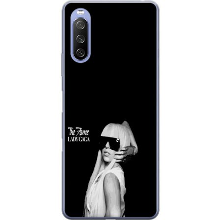 Yhteensopiva Puhelinkuori Sony Xperia 10 III Stranger Things juliste, jossa pyöräily siluetteja ja punainen salamamyrsky dramaattisessa retro -muodoss