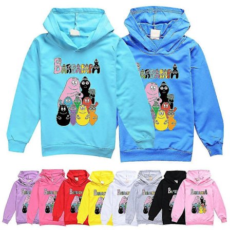 Barnkläder Barbapapa Tecknad Familj Barn Tonåring Anime Huvtröjor Sweatshirts Kläder Småbarn Pojkar Flickor Vinter Långärmad LGL