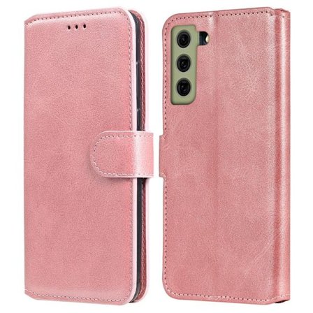 SKALO Samsung S21 FE Klassiskt Plånboksfodral - Roséguld