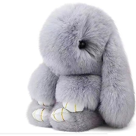 Myk Kanin Nøkkelring Søt Plysj Kanin Nøkkelringer Dameveske Pom Pom Nydelig Nøkkelring IC