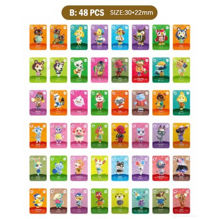 Animal Crossing Amiibo Sarja 5 Kortti 48 KPL 48PCS 30*22MM