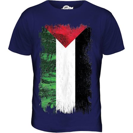 Palestina Grunge Flagg - Herre T-skjorte Topp T-skjorte Stil 007