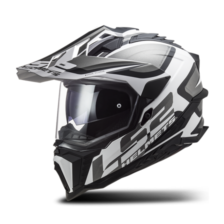 LS2 Adventure701 EXPLORER Adventure Helmet Alter Matt Black/White XL
