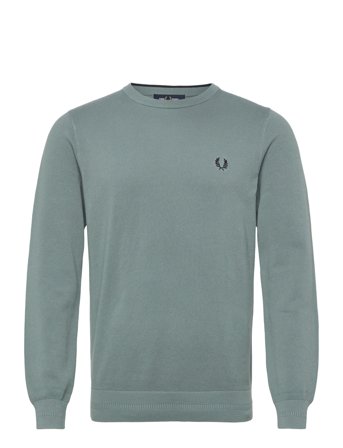 Fred Perry Pique Stitch Jumper - Blue - S