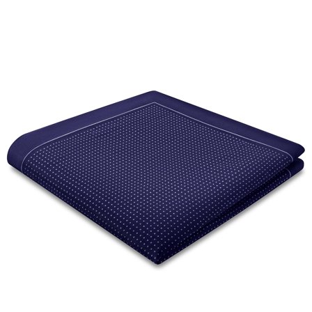 Elegio | Oboustranný hedvábný kapesníček do saka s černomodrými puntíky pro muže - Vzorované kapesníčky do saka