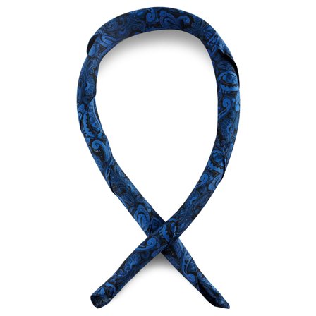 MARINEBLÅ & LYSEBLÅ PAISLEY Silkehalstørklæde til mænd - Tørklæder