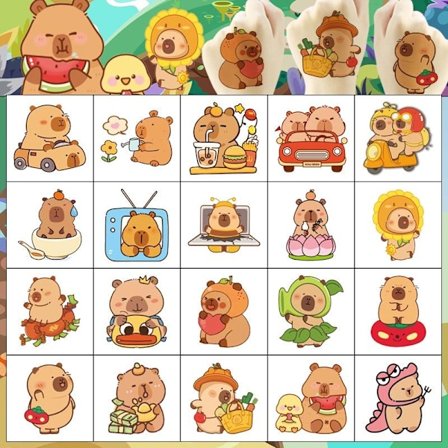 20 stk. Capybara Tattoo Klistermærker Fødselsdagsfest Favoriserer Godteposefyld