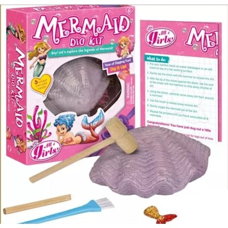 Kaivuusarja simpukankuorilla ja merenneidolla