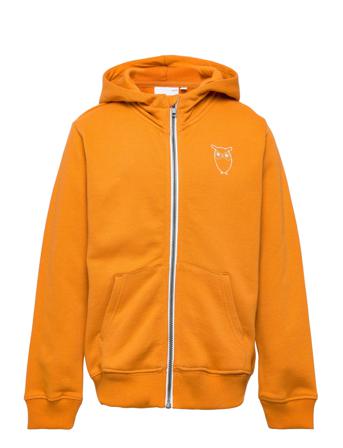 Owl Sweat Hood - Gots/Vegan Huppari Keltainen Knowledge Cotton Apparel