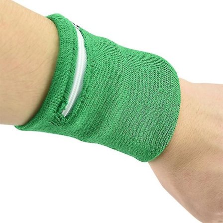 Sports Armbånd, Glidelås Treningslomme Treningsarmbånd Pustende Lomme Svettebånd Armbåndslomme For Løping Sykling Sport Mynter Nøkler Oppbevaring (