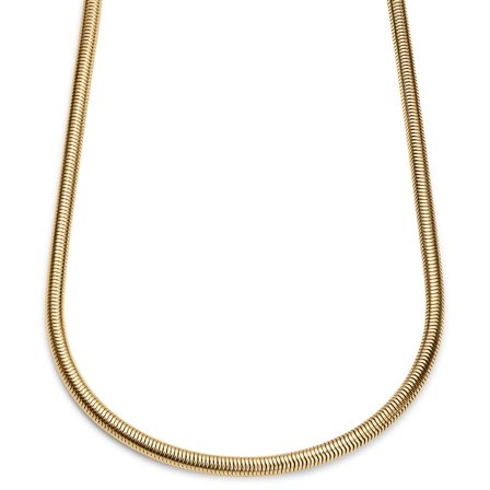 Essentials | 6 mm Goudkleurige Ketting met Slangenschakels voor mannen - Schakelkettingen