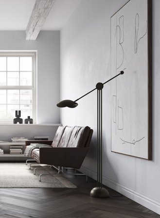 Stingray gulvlampe H145 - bronse