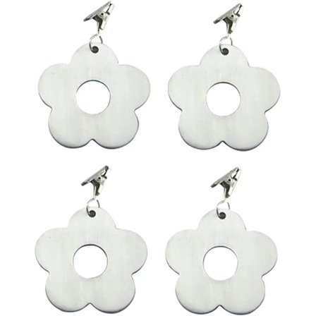 Blomsterformede dukvekter, 4-pakning