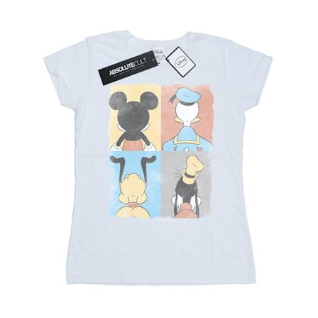 Disney Dam/Kvinnor Mickey Mouse Four Backs Bomull T-shirt L W