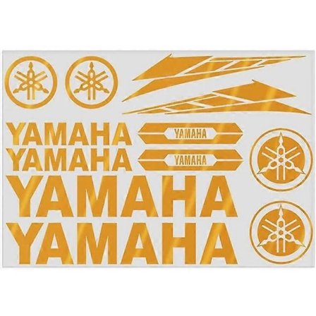 Til YAMAHA Motorcykel Sticker Logo Tank Decal Kit Køretøjs Wraps - FARVE: Mat Guld