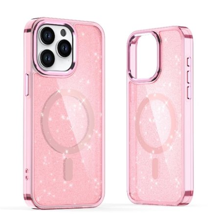 Mobilskal till iPhone 16 Magsafe Glitter - Rosa