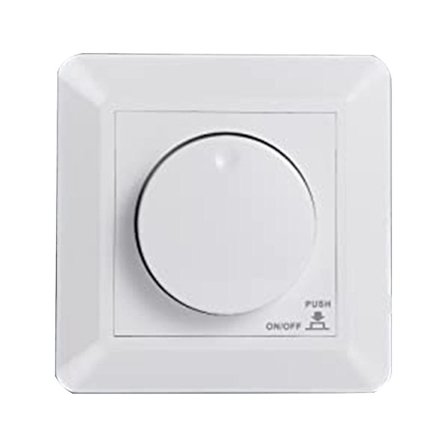 LED-dimmerbryter, innfelt dimmer for dimbar LED og halogen, 5-300 W dimmerbryter LED, fasekontrolldimmer