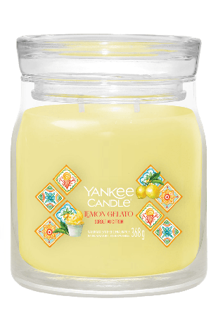 Yankee Candle Signature Medium Jar Lemon Gelato Ljus & ljusstakar Unisex Blå 368 g