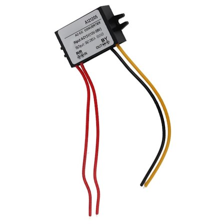 AC 12V til DC 12V 5A 60W Step Down Konverter, 10-28V Input AC-DC Step-Down Strømforsyningsmodul, Vandtæt Spændingsregulator Reducer