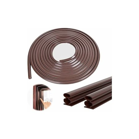 Lydisolerende tetningslist, fleksibelt materiale med sterkt lim på baksiden for dører og vinduer, tilpassbar lengde for å passe enhver åpning