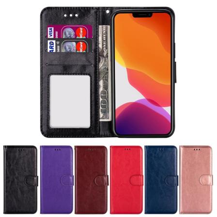 Iphone 13 Fodral Crazy Horse Läder Brun Brun