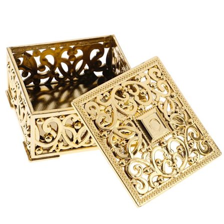 Plast Treasure Trinket Box Fyrkantig Godis Box Skattkista Vi