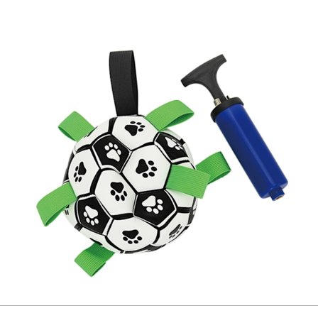 Ljusupplyst Fotbollshundboll, Hundleksak med Handtag, Fotbollshundboll med