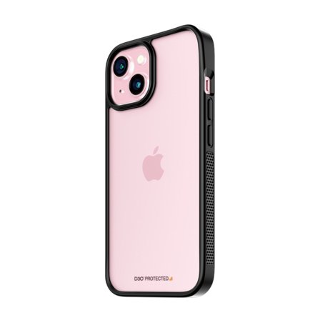 PanzerGlass ClearCase Transparent w. Black Frame & D3O iPhone 15