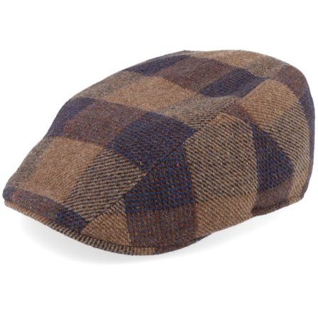 Stetson - Brun flatcap Keps - Ivy Cap Check Wool Brown Flat Cap @ Hatstore
