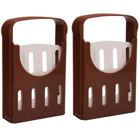 2 stk Brødskjærer Brødmaskin Toast Bagel Brød Sandwich Slicer Kutter Sammenleggbar Og Justerbar Hjem