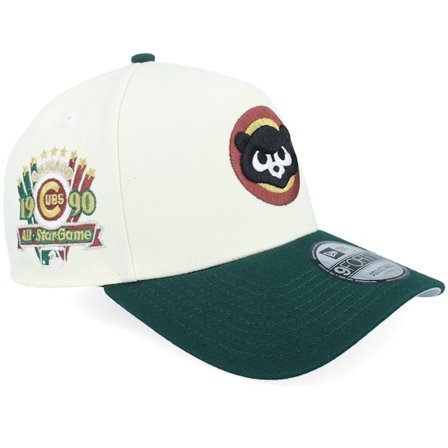 New Era - MLB Weiss adjustable Cap - Hatstore Exclusive x Chicago Cubs 9FORTY White Green 90 A-Frame Adjustable @ Hatstore