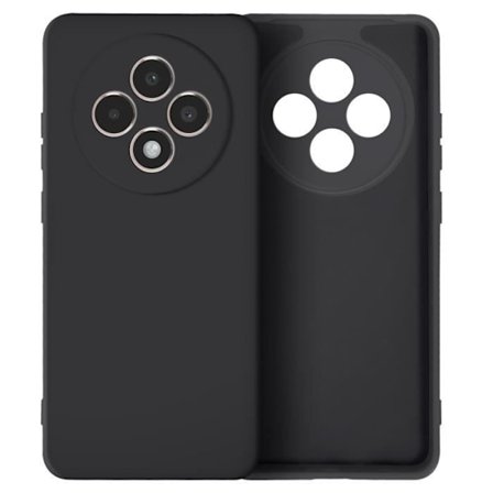 Coque - AVIZAR - Oppo Reno 12F - Semi-rigid - Soft-touch - Anti-fingeraftryk Sort