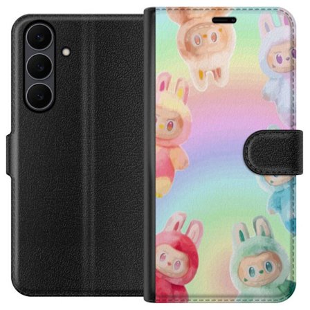 Yhteensopiva Lompakkokotelo Samsung Galaxy S25 FE Bunny Party Pastelli suunnittelu suloisia pupuheittäjäisiä sateenkaaren väreissä, leikkisä unelias t