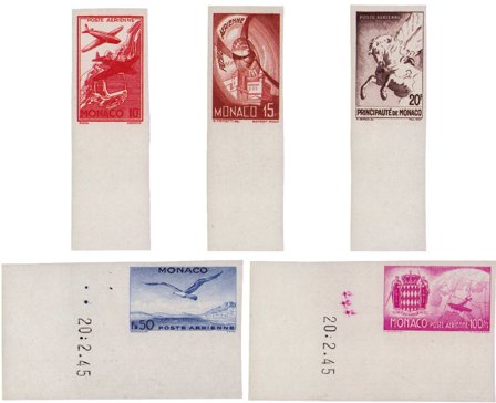 Monaco - YT NDPA8-12 sans surcharge - Utakket - Postfrisk
