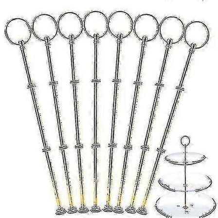 2025 8 Set 2 Eller 3 Vånings Kakfat Stativ Handtag Beslag Guld Kakfatställ För Te Shop Rum Hotell (FMY)