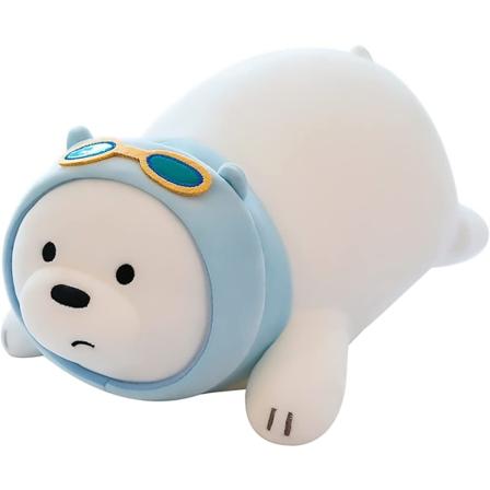 Isbjørn plysjleketøy, 35 cm utstoppet dyrefigur, myk og fluffy venn som klemmer plysj - gave til alle aldre og anledninger