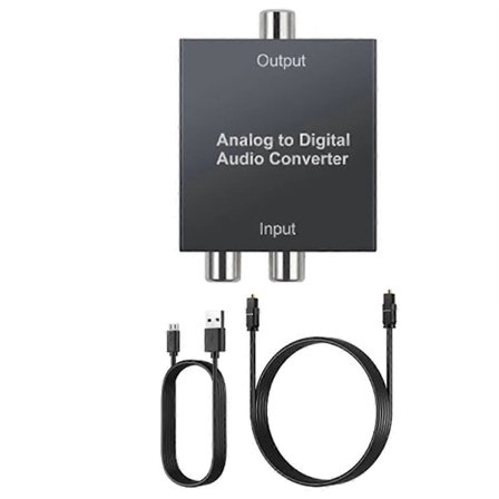 Analog til Digital Audio Konverter R/L RCA 3.5mm AUX til Digital Koaksial Toslink Optisk Audio Adapter til PS3