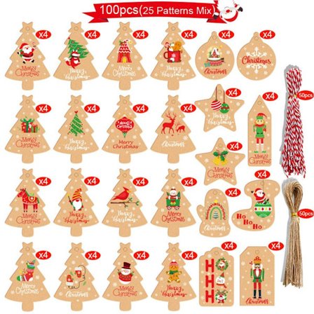 100 st Kraft Tag Hang Tags