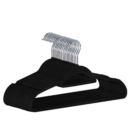 Flokkede kleshengere sjeldne perler SVART - 20 stk