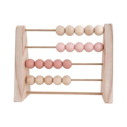 Baby Abacus Perler Pedagogisk Miljøvennlig Tre Minimalistisk Design Barn Abacus Hjemmeinnredning Rosa