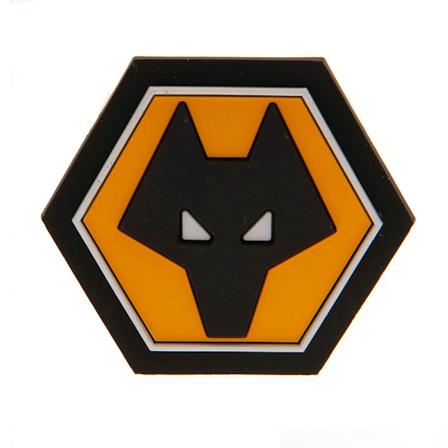 Wolverhampton Wanderers FC 3D-emblem kylskåpsmagnet One Size Svart Black/Yellow One Size